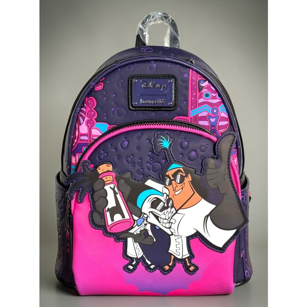 Loungefly Disney The Emperor’s New Groove Kronk & Yzma Secret Lab Backpack NWT